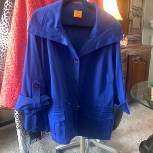 Ruby Road rain jacket in cobalt blue 3X
